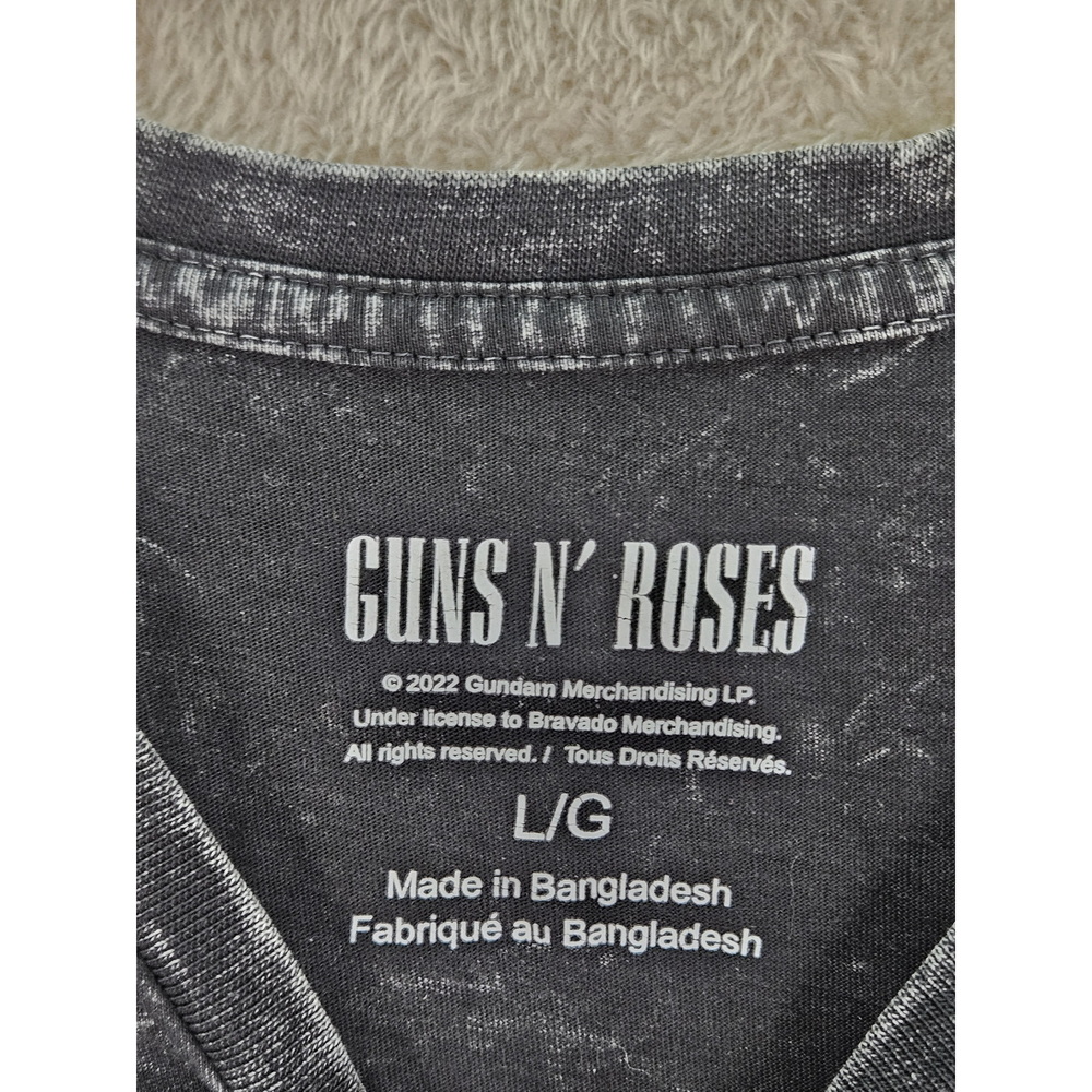 Guns N' Roses Appetite for Destruction T-shirt Black Acid-Wash Iconic Cross - Picture 3 of 10